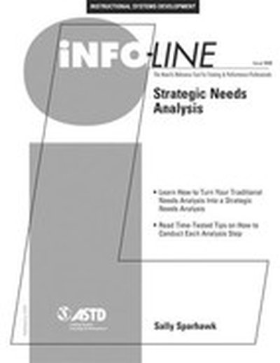 Strategic Needs Analysis—Instructional Systems Development
